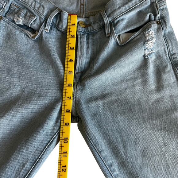 Frame Women’s Le Garçon Distressed Jeans Light Wash Size 25 Contemporary Chic - Picture 9 of 10